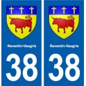 38 Reventin-Vaugris blason ville autocollant plaque stickers