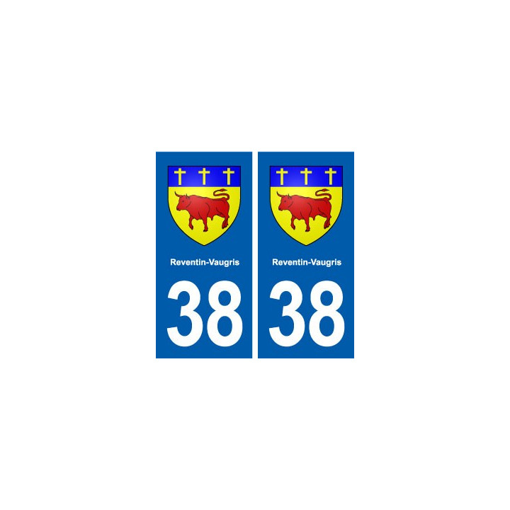38 Reventin-Vaugris blason ville autocollant plaque stickers