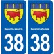 38 Reventin-Vaugris blason ville autocollant plaque stickers