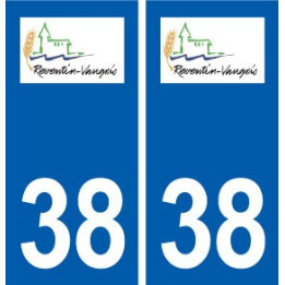 38 Reventin-Vaugris logo ville autocollant plaque stickers