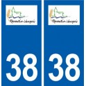 38 Reventin-Vaugris logo ville autocollant plaque stickers
