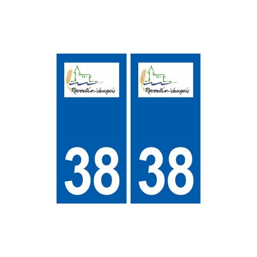 38 Reventin-Vaugris logo ville autocollant plaque stickers