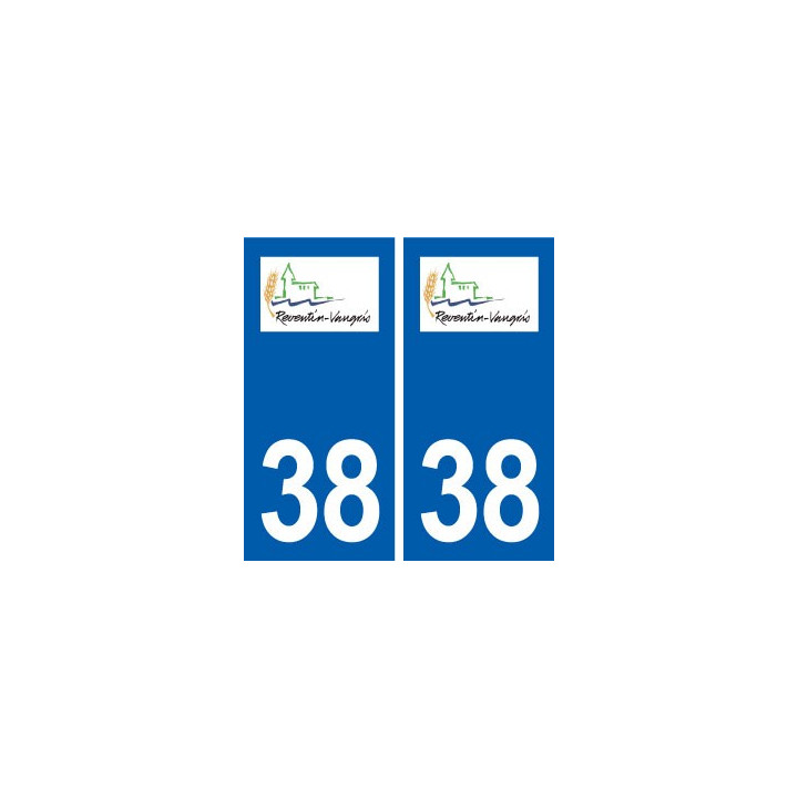 38 Reventin-Vaugris logo ville autocollant plaque stickers