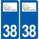 38 Reventin-Vaugris logo ville autocollant plaque stickers