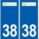 38 Saint-Alban-de-Roche  logo ville autocollant plaque stickers