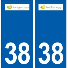 38 Saint-Alban-de-Roche  logo ville autocollant plaque stickers