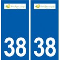 38 Saint-Alban-de-Roche  logo ville autocollant plaque stickers