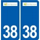 38 Saint-Alban-de-Roche  logo ville autocollant plaque stickers