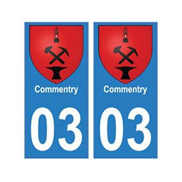 03 Commentry ville autocollant plaque