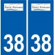 38 Saint-Romans logo ville autocollant plaque stickers