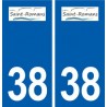 38 Saint-Romans logo ville autocollant plaque stickers