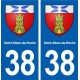 38 Saint-Alban-de-Roche blason ville autocollant plaque stickers