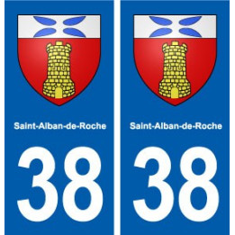 38 Saint-Alban-de-Roche blason ville autocollant plaque stickers