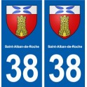 38 Saint-Alban-de-Roche blason ville autocollant plaque stickers