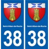 38 Saint-Alban-de-Roche blason ville autocollant plaque stickers