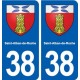 38 Saint-Alban-de-Roche blason ville autocollant plaque stickers