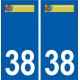 38 Satolas-et-Bonce logo ville autocollant plaque stickers