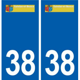 38 Satolas-et-Bonce logo ville autocollant plaque stickers