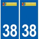 38 Satolas-et-Bonce logo ville autocollant plaque stickers