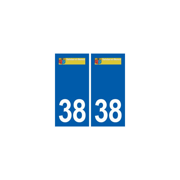 38 Satolas-et-Bonce logo ville autocollant plaque stickers