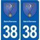 38 Saint-Romans blason ville autocollant plaque stickers