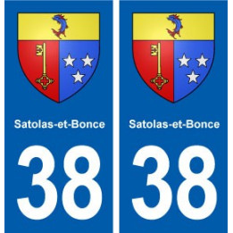 38 Satolas-et-Bonce blason ville autocollant plaque stickers