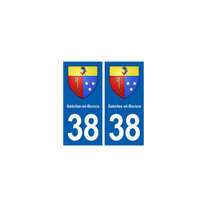 38 Satolas-et-Bonce blason ville autocollant plaque stickers