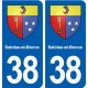 38 Satolas-et-Bonce blason ville autocollant plaque stickers