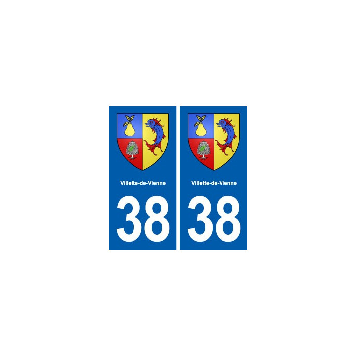 38 Villette-de-Vienne blason ville autocollant plaque stickers