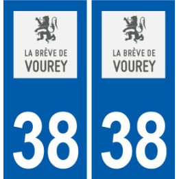 38 Vourey logo ville autocollant plaque stickers