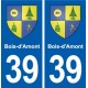 39 Bois-d'Amont blason autocollant plaque stickers ville