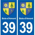39 Bois-d'Amont blason autocollant plaque stickers ville