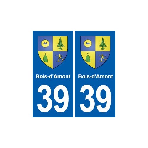 39 Bois-d'Amont blason autocollant plaque stickers ville