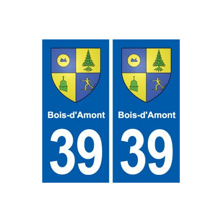 39 Bois-d'Amont blason autocollant plaque stickers ville