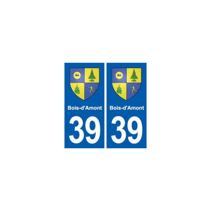 39 Bois-d'Amont blason autocollant plaque stickers ville