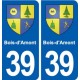 39 Bois-d'Amont blason autocollant plaque stickers ville