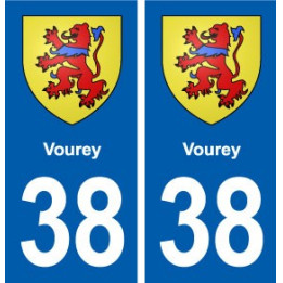 38 Vourey blason ville autocollant plaque stickers