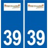 39 Bois-d'Amont logo autocollant plaque stickers ville