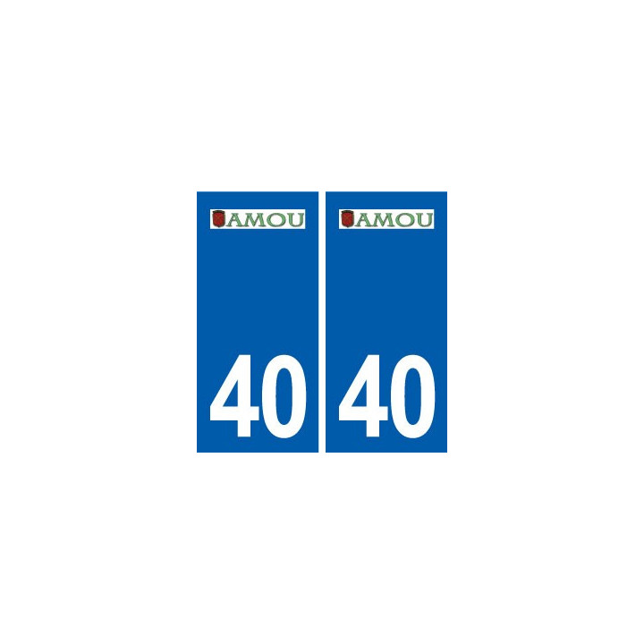 40 Amou autocollant plaque logo stickers département ville