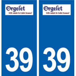 39 Orgelet  autocollant plaque blason logo stickers département 