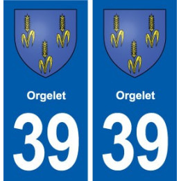 39 Orgelet autocollant plaque blason stickers département