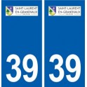 39 Saint-Laurent-en-Grandvaux autocollant plaque logo stickers département