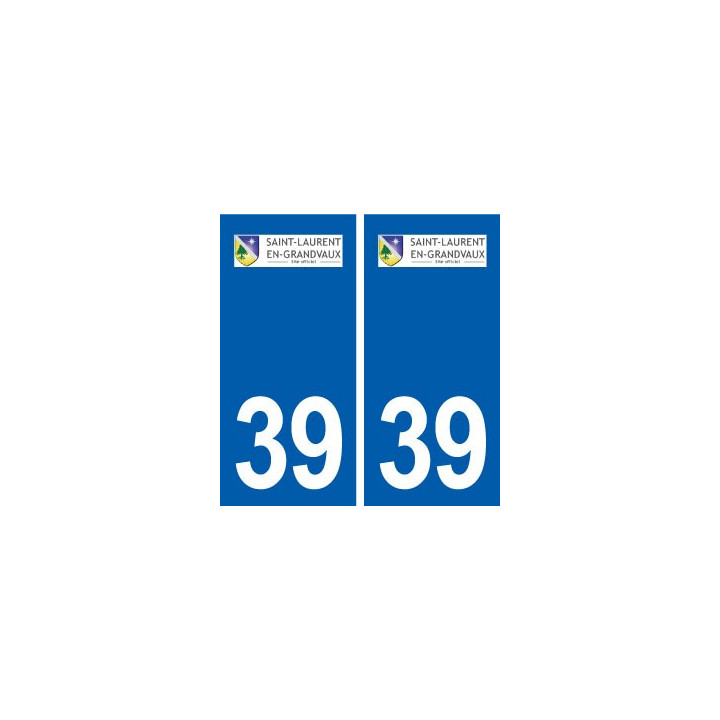 39 Saint-Laurent-en-Grandvaux autocollant plaque logo stickers département
