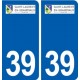 39 Saint-Laurent-en-Grandvaux autocollant plaque logo stickers département