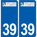 39 Saint-Laurent-en-Grandvaux autocollant plaque logo stickers département