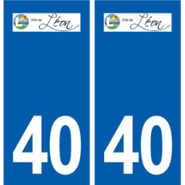 40 Léon autocollant plaque logo stickers département ville