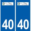 40 Léon autocollant plaque logo stickers département ville