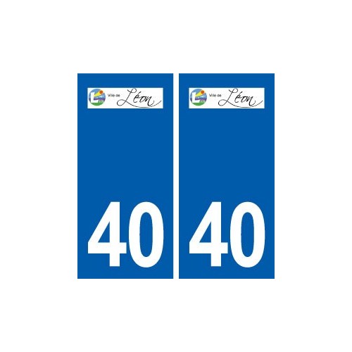 40 Léon autocollant plaque logo stickers département ville
