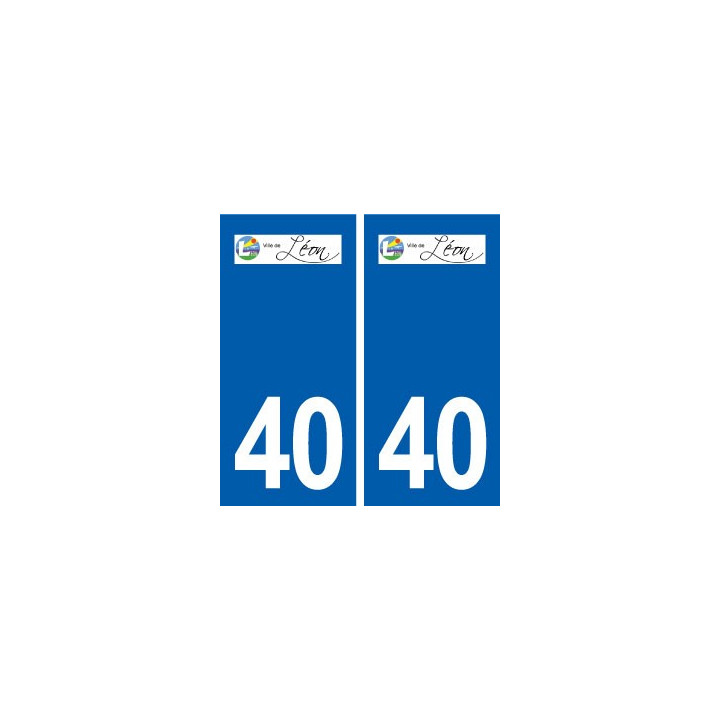 40 Léon autocollant plaque logo stickers département ville
