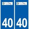 40 Léon autocollant plaque logo stickers département ville